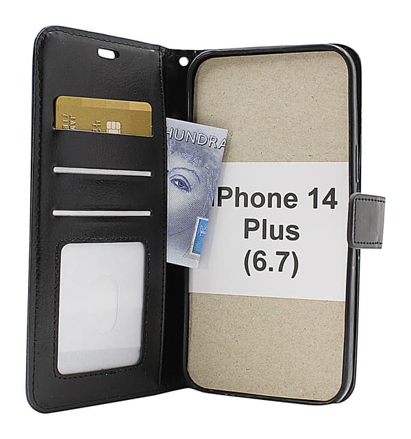 Crazy Horse Wallet iPhone 14 Plus (6.7) Röd