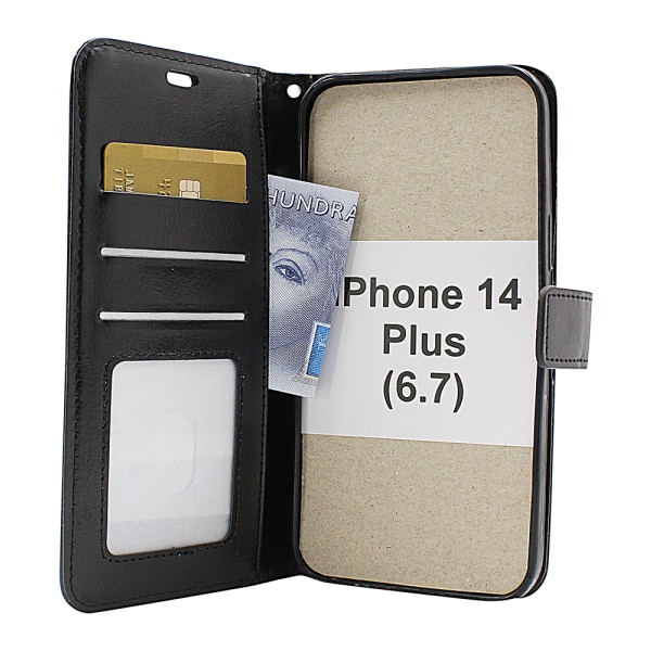 Crazy Horse Wallet iPhone 14 Plus (6.7) Svart