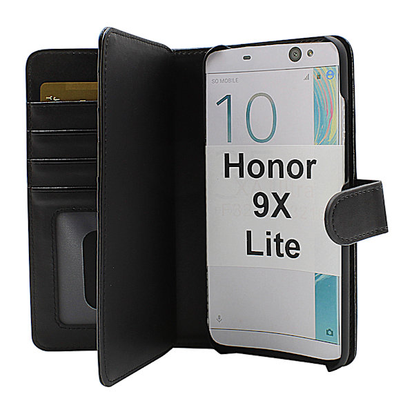 Skimblocker XL Magnet Wallet Huawei Honor 9X Lite (Svart)