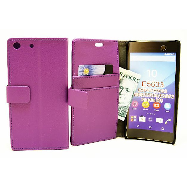 Standcase Wallet Sony Xperia M5 (E5603 / E5633) Lila