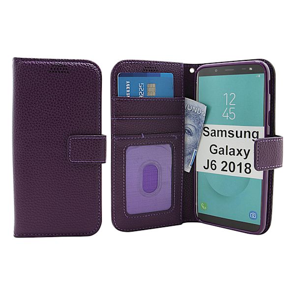 New Standcase Wallet Samsung Galaxy J6 2018 (J600FN/DS) Svart