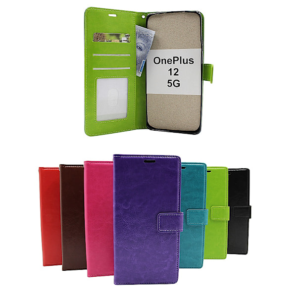 Crazy Horse Wallet OnePlus 12 5G Röd