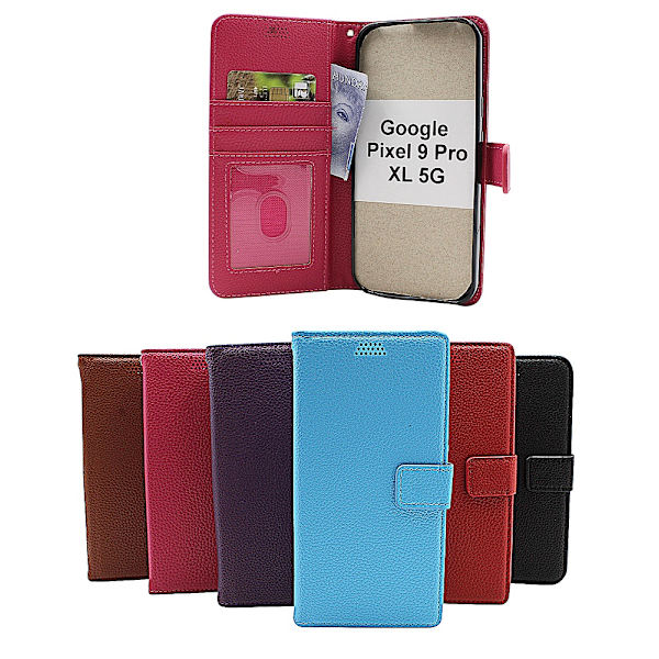 New Standcase Google Pixel 9 Pro XL 5G Plånboksfodral Hotpink