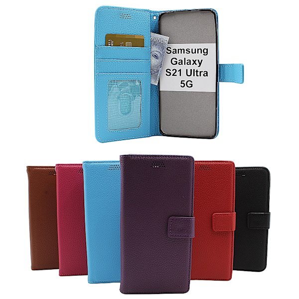 New Standcase Wallet Samsung Galaxy S21 Ultra 5G (G998B) Svart