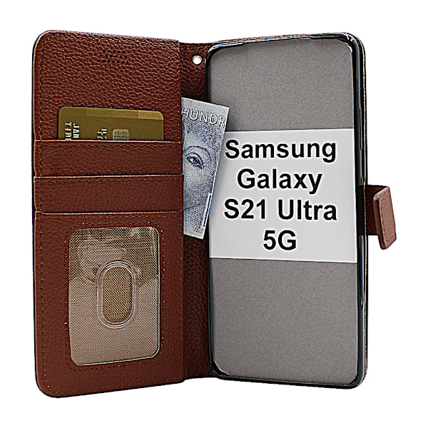 New Standcase Wallet Samsung Galaxy S21 Ultra 5G (G998B) Svart