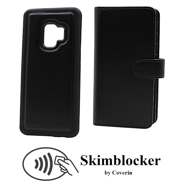 Skimblocker XL Magnet Wallet Samsung Galaxy S9 (G960F) Svart