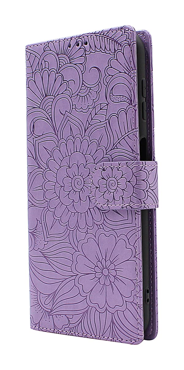 Flower Standcase Wallet Samsung Galaxy A04s (A047F/DS) Blå
