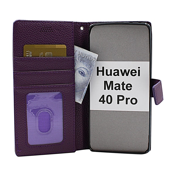 New Standcase Wallet Huawei Mate 40 Pro Svart