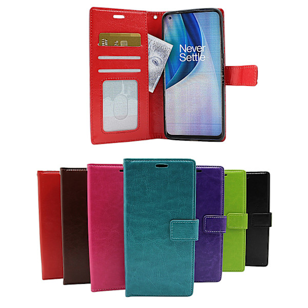 Crazy Horse Wallet OnePlus Nord N10 Turkos