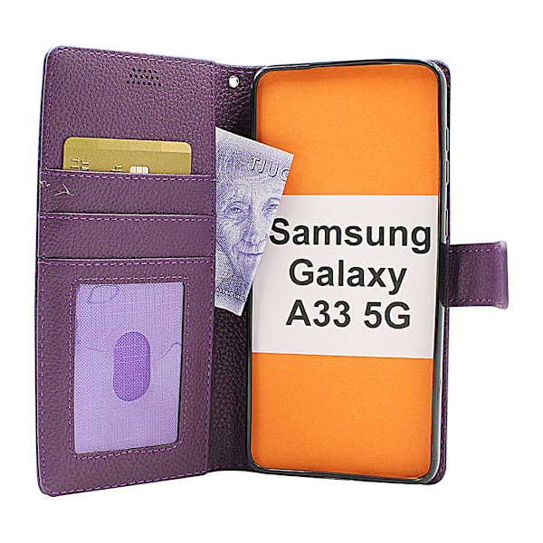 New Standcase Wallet Samsung Galaxy A33 5G (A336B) Svart