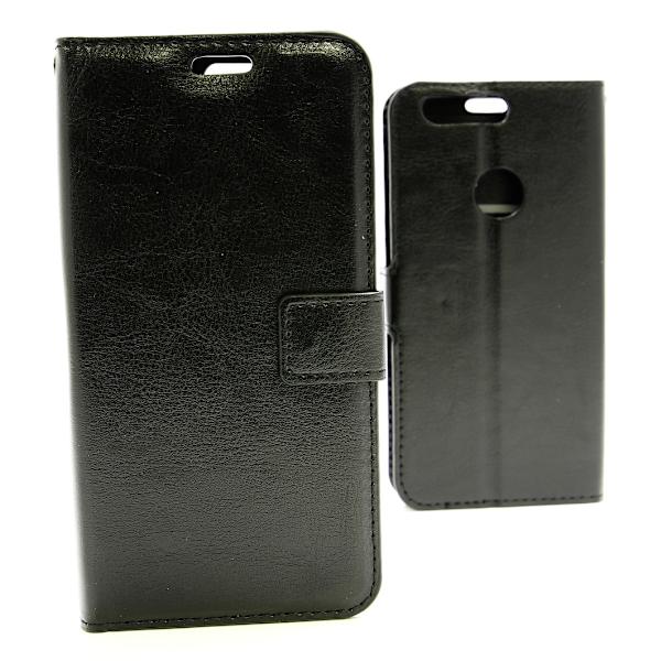 Crazy Horse Wallet Huawei Honor 8 Svart