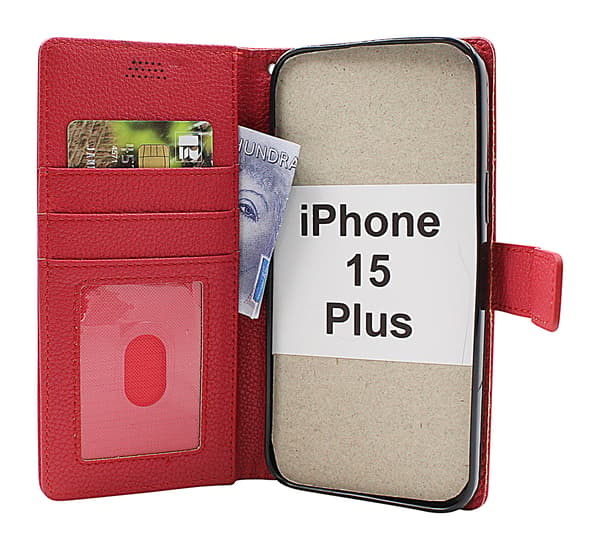 New Standcase Wallet iPhone 15 Plus Svart