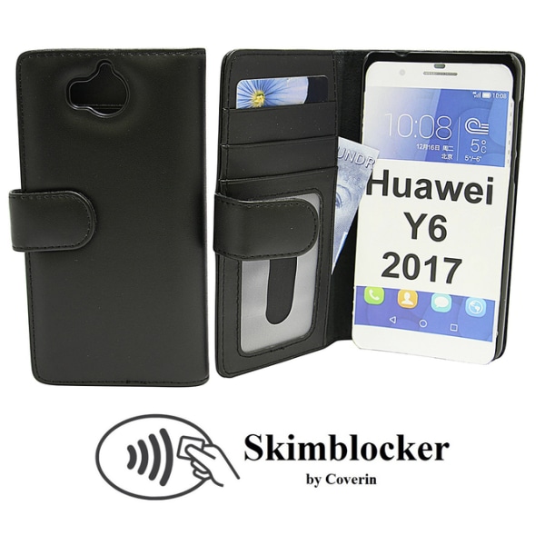 Skimblocker Plånboksfodral Huawei Y6 2017 (MYA-L41) Röd