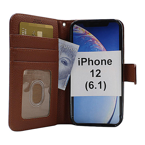 New Standcase Wallet iPhone 12 (6.1) (Svart) Svart