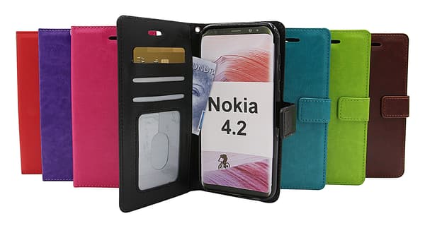 Crazy Horse Wallet Nokia 4.2 Grön