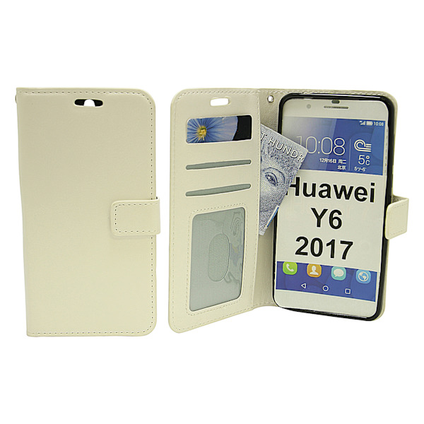 Crazy Horse Wallet Huawei Y6 2017 (MYA-L41) Vit