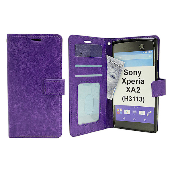 Crazy Horse Wallet Sony Xperia XA2 (H3113 / H4113) Lila