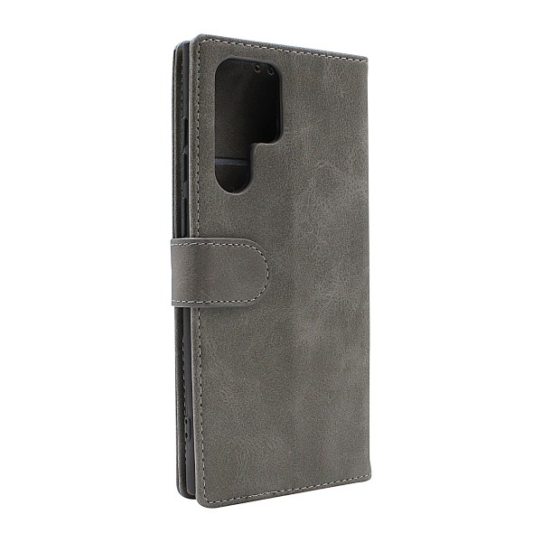Zipper Standcase Wallet Samsung Galaxy S22 Ultra 5G Svart