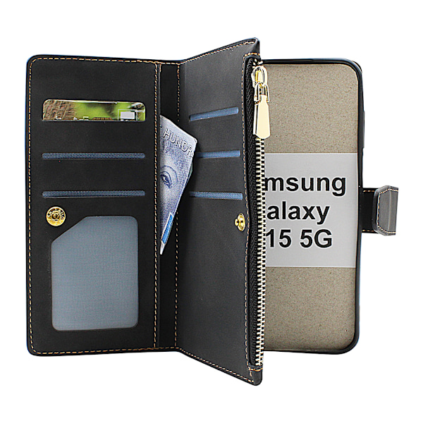 XL Standcase Lyxfodral Samsung Galaxy A15 5G Brun