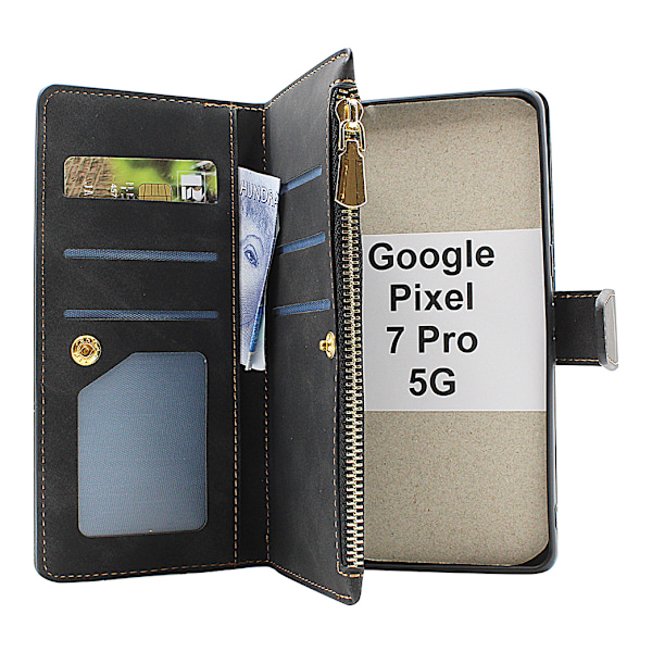 XL Standcase Lyxfodral Google Pixel 7 Pro 5G Marinblå