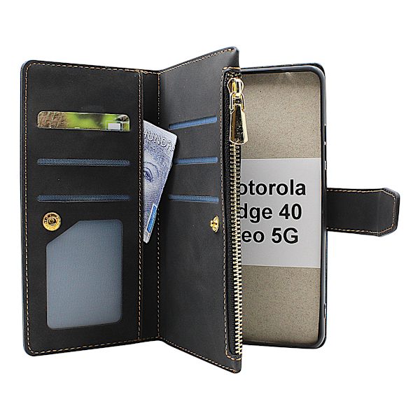 XL Standcase Lyxfodral Motorola Edge 40 Neo 5G Svart