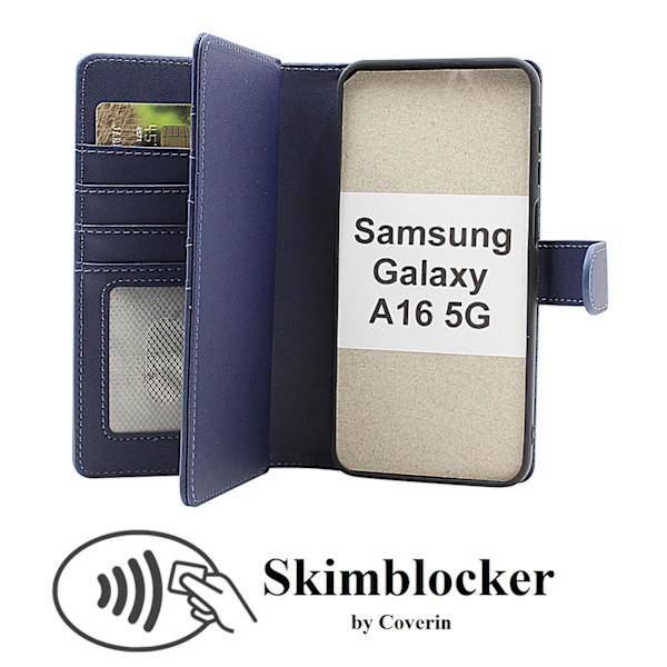 Skimblocker Samsung Galaxy A16 / A16 5G XL Magnetfodral Mörkblå