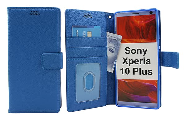 New Standcase Wallet Sony Xperia 10 Plus Blå