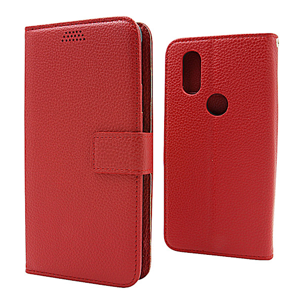 New Standcase Wallet Motorola One Vision Röd