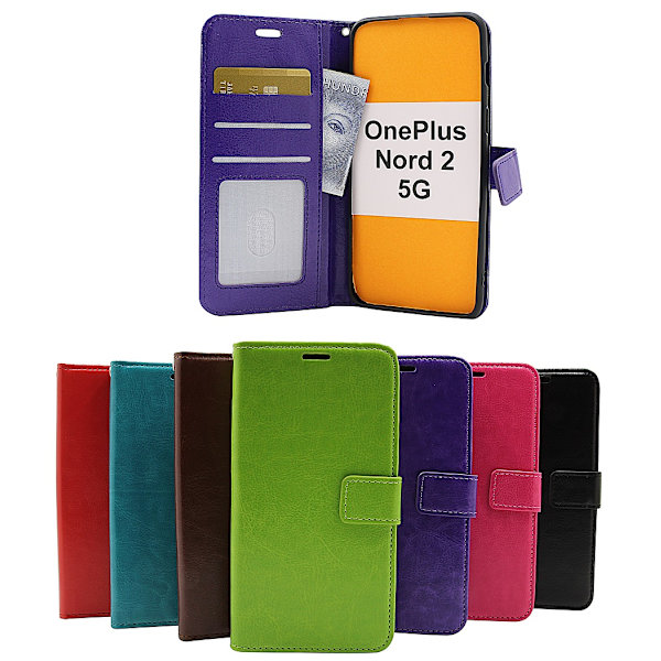 Crazy Horse Wallet OnePlus Nord 2 5G Svart