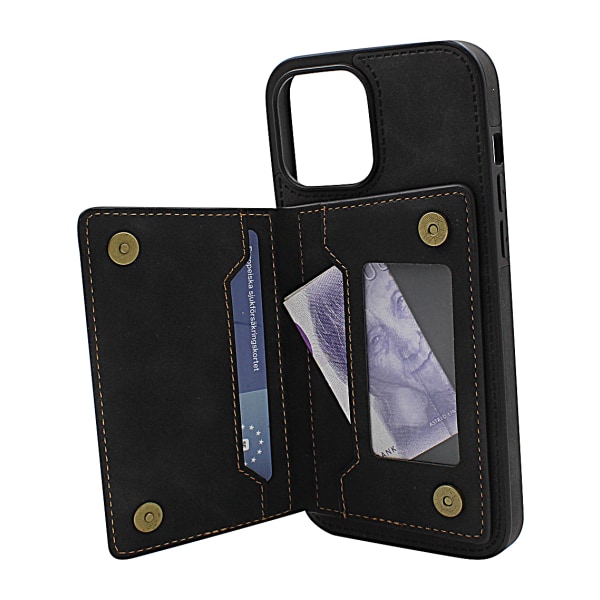 Lyx CardCase iPhone 13 Pro Max (6.7) Marinblå