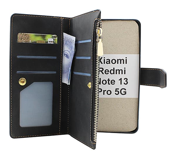 XL Standcase Lyxfodral Xiaomi Redmi Note 13 Pro 5G Vinröd