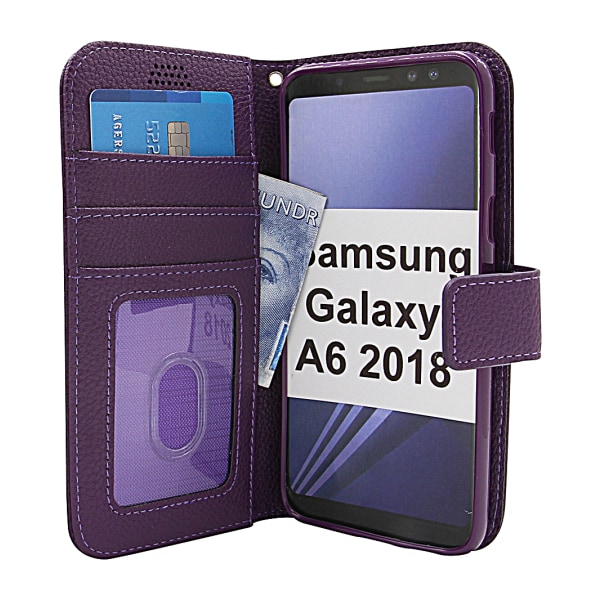New Standcase Wallet Samsung Galaxy A6 2018 (A600FN/DS) Svart