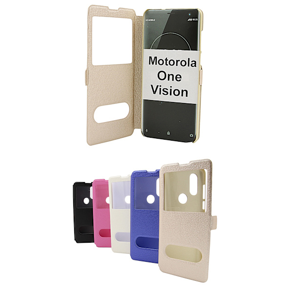 Flipcase Motorola One Vision Champagne
