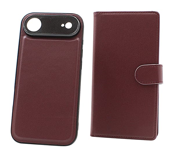 Skimblocker iPhone Air Magnet Plånboksfodral Mörkröd