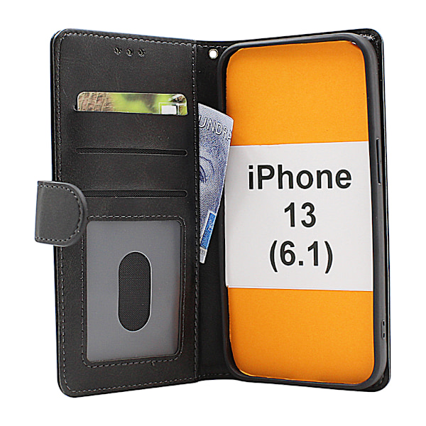 Zipper Standcase Wallet iPhone 13 (6.1) Grå