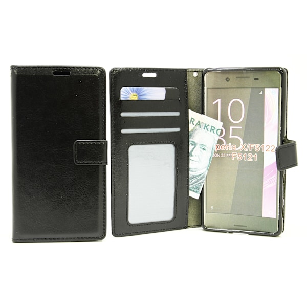 Crazy Horse Wallet Sony Xperia X (F5121) Svart