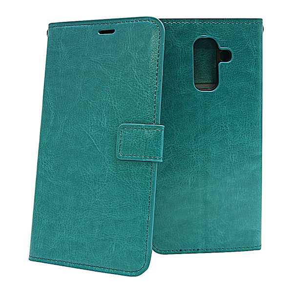 Crazy Horse Wallet Samsung Galaxy A6+ 2018 (A605FN/DS) Turkos
