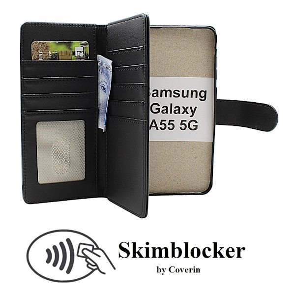 Skimblocker XL Wallet Samsung Galaxy A55 5G Svart