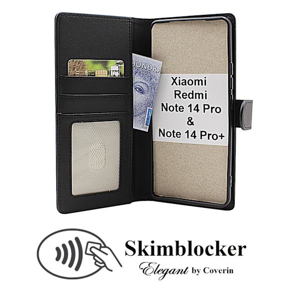 Skimblocker Xiaomi Redmi Note 14 Pro/14 Pro+ Plånboksfodral Happy Cherry