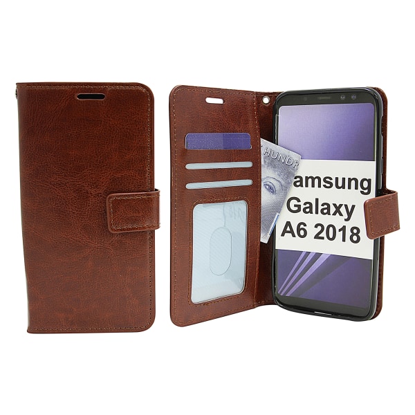 Crazy Horse Wallet Samsung Galaxy A6 2018 (A600FN/DS) Brun
