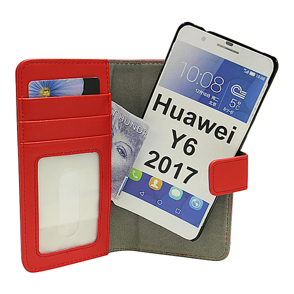 Magnet Wallet Huawei Y6 2017 (MYA-L41) Röd