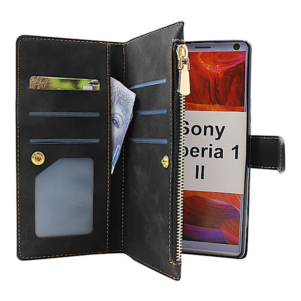 XL Standcase Lyxfodral Sony Xperia 1 II (XQ-AT51 / XQ-AT52) Svart