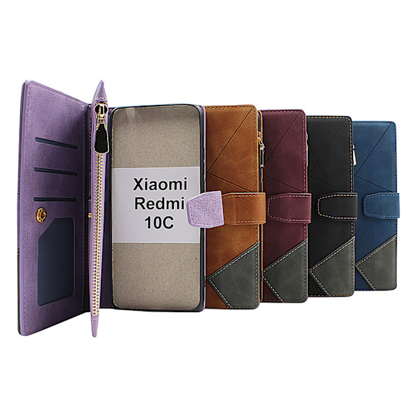 XL Standcase Lyxfodral Xiaomi Redmi 10C Vinröd