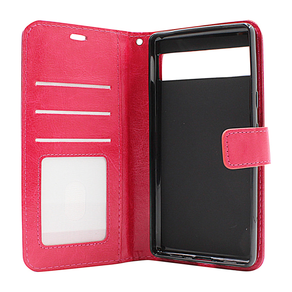 Crazy Horse Wallet Google Pixel 7a 5G Hotpink