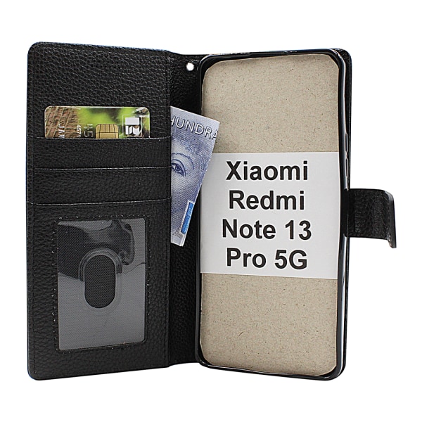 New Standcase Wallet Xiaomi Redmi Note 13 Pro 5G Svart