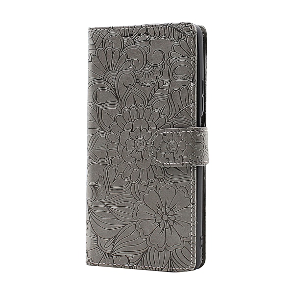 Flower Standcase Wallet Xiaomi 11T / Xiaomi 11T Pro Grå