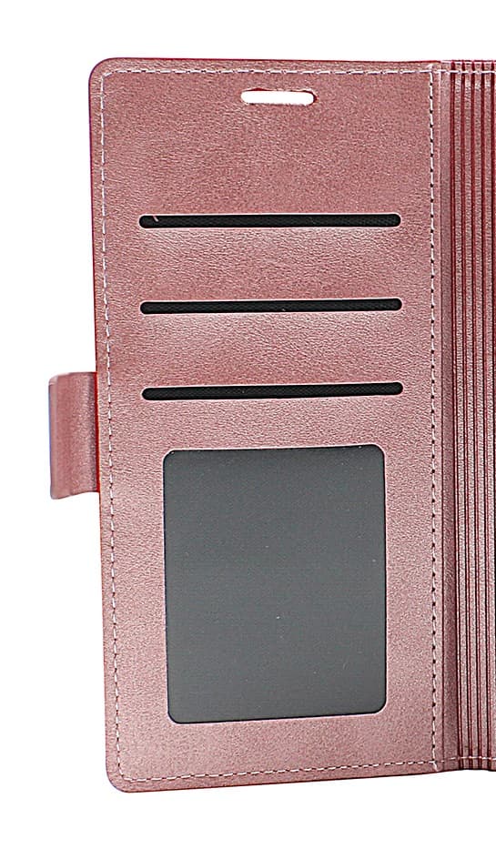 Lyx Standcase Wallet Motorola Moto E32s Marinblå