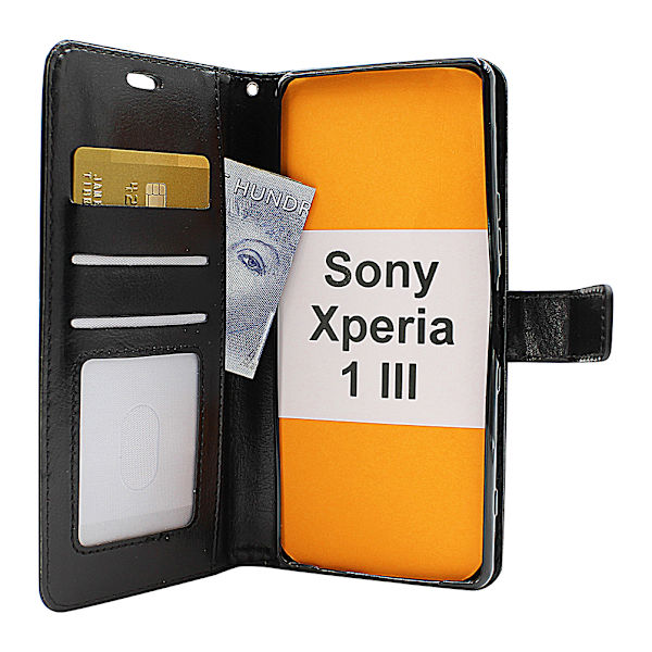 Crazy Horse Wallet Sony Xperia 1 III (XQ-BC52) Svart