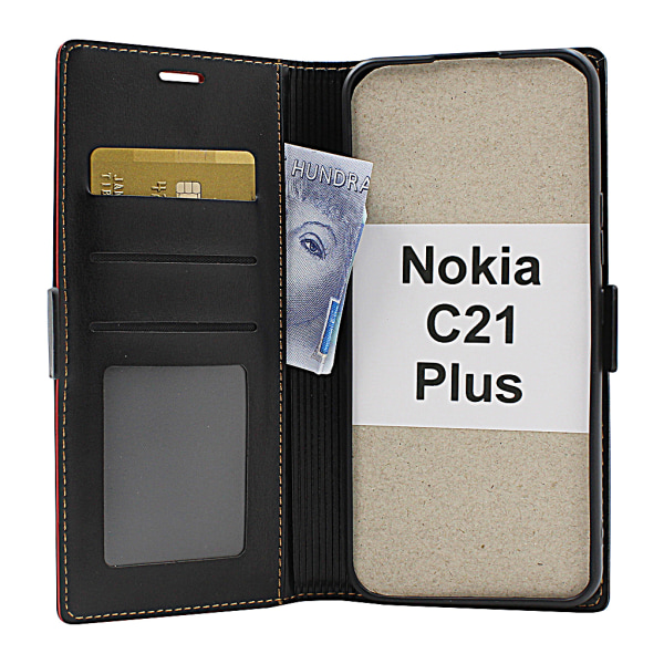 Lyx Standcase Wallet Nokia C21 Plus Mörk Grön