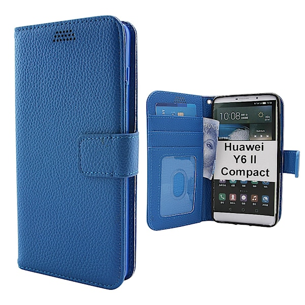 New Standcase Wallet Huawei Y6 II Compact (LYO-L21) Blå